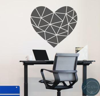 50089 - Heart vinyl wall art decal 660mm x 600mm